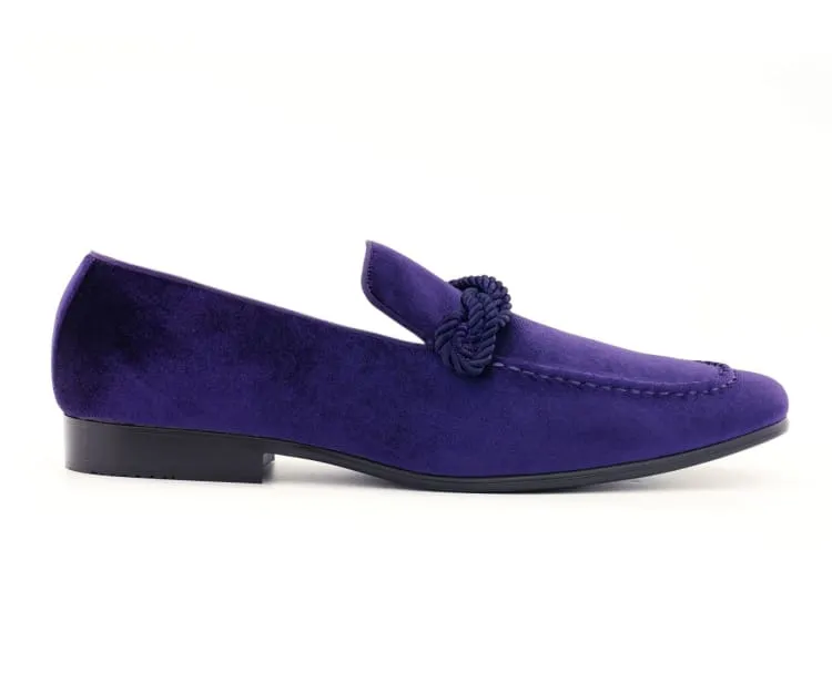 Amali Ornate Velvet Smoking Slippers For Men Black Velvet