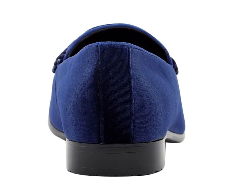 Amali Ornate Velvet Smoking Slippers For Men Black Velvet