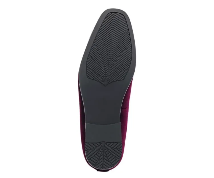 Amali Ornate Velvet Smoking Slippers For Men Black Velvet