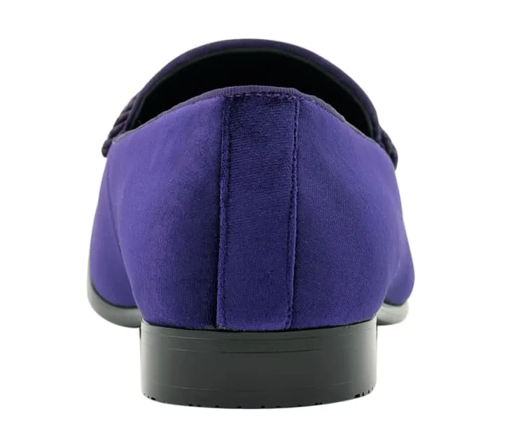 Amali Ornate Velvet Smoking Slippers For Men Black Velvet