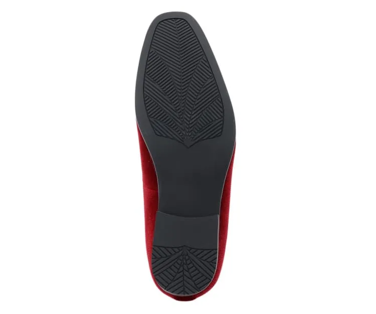 Amali Ornate Velvet Smoking Slippers For Men Black Velvet
