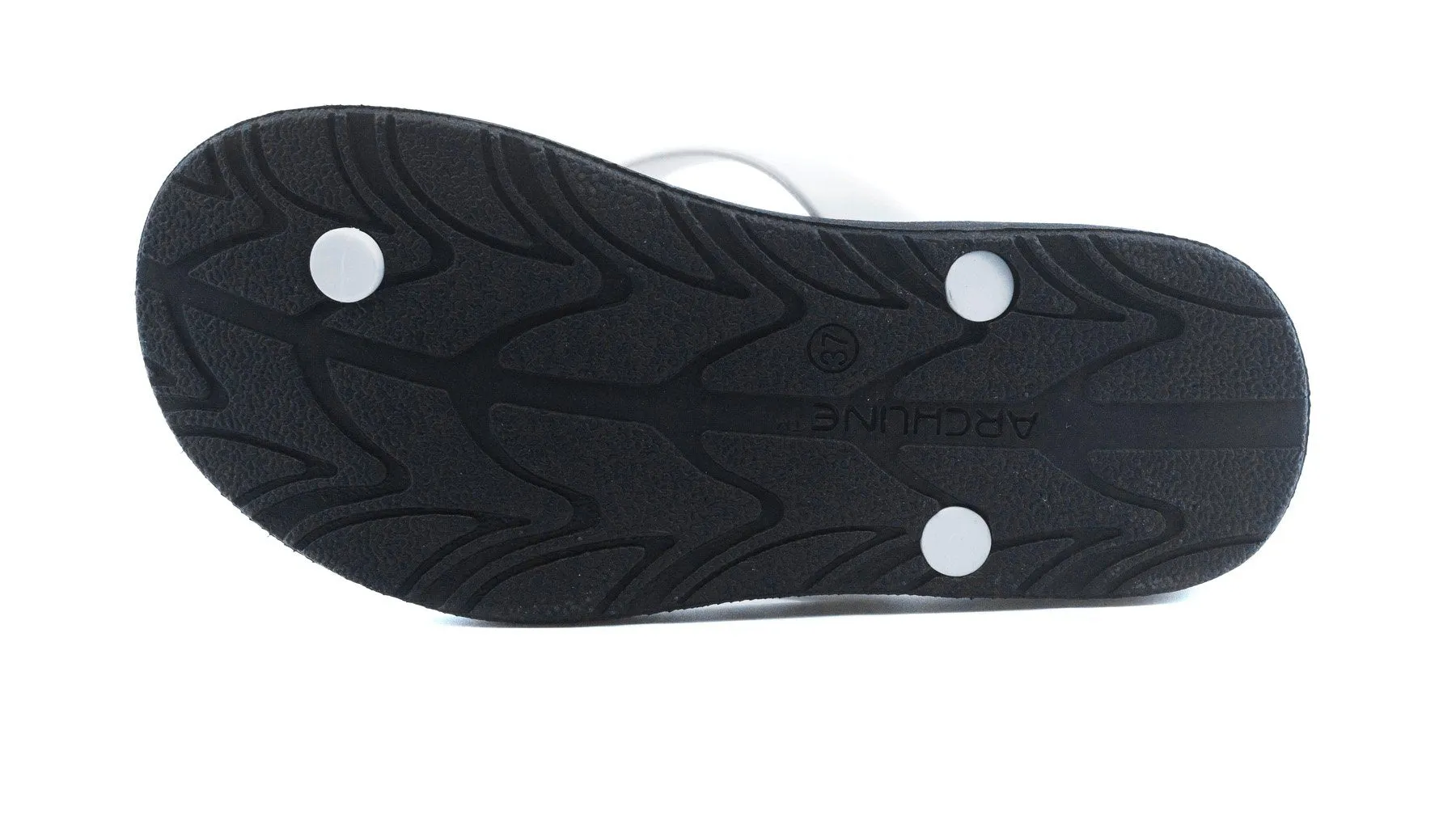 Archline Balance Orthotic Thongs - Black/White