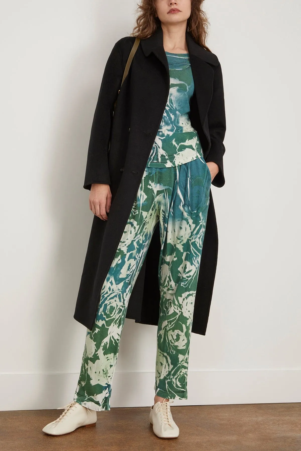 Brooke Pant in Teal Army Rose