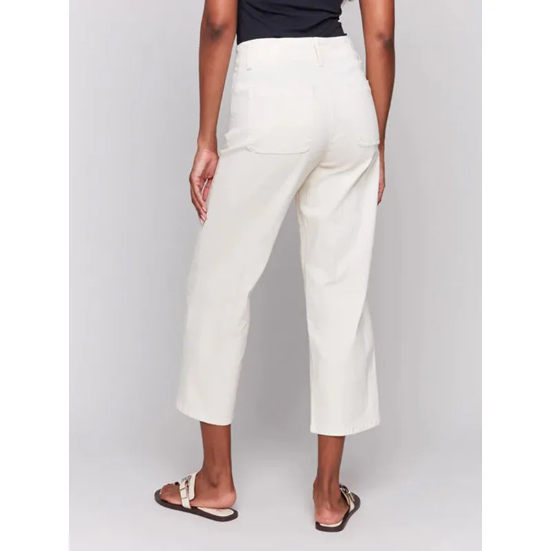 Charlie B Natural Flex Straight Crop Leg Pant
