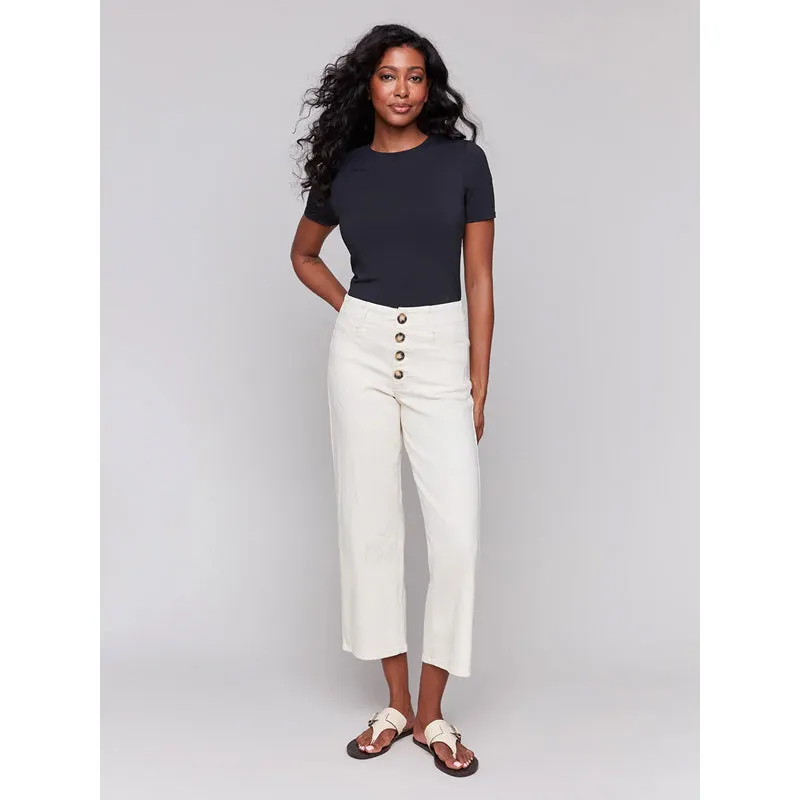 Charlie B Natural Flex Straight Crop Leg Pant
