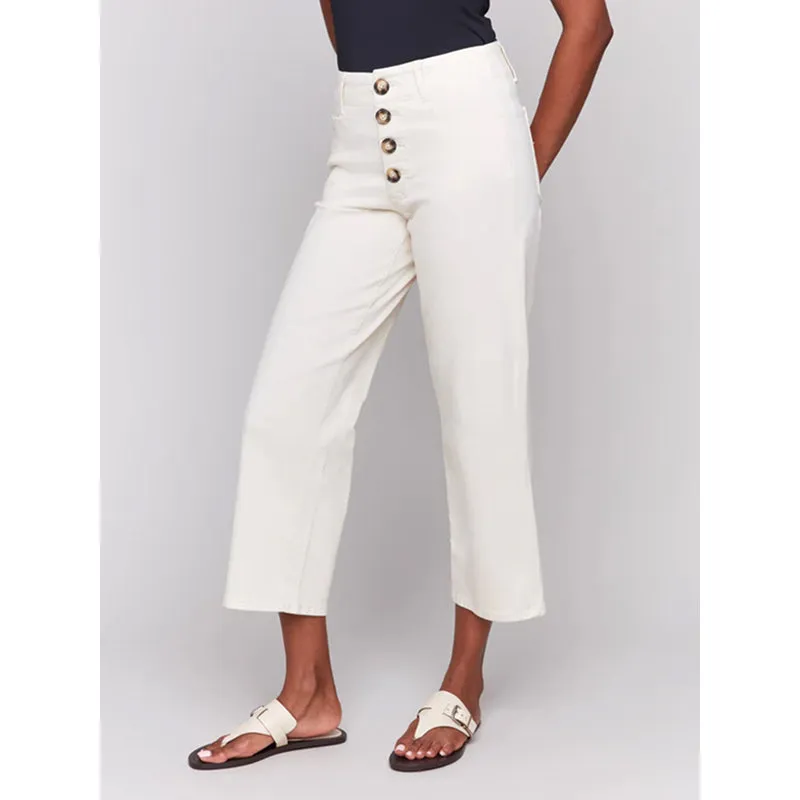 Charlie B Natural Flex Straight Crop Leg Pant