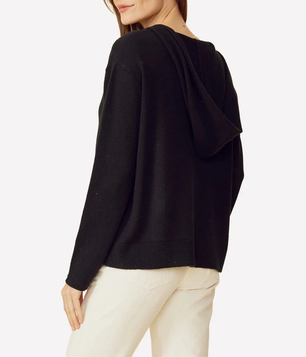 Colorado Cashmere Hoodie in Black