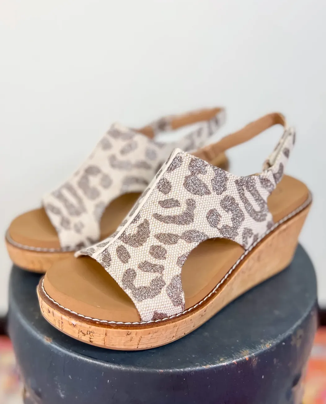 Corkys Miss Carley Tan Sparkle Leopard