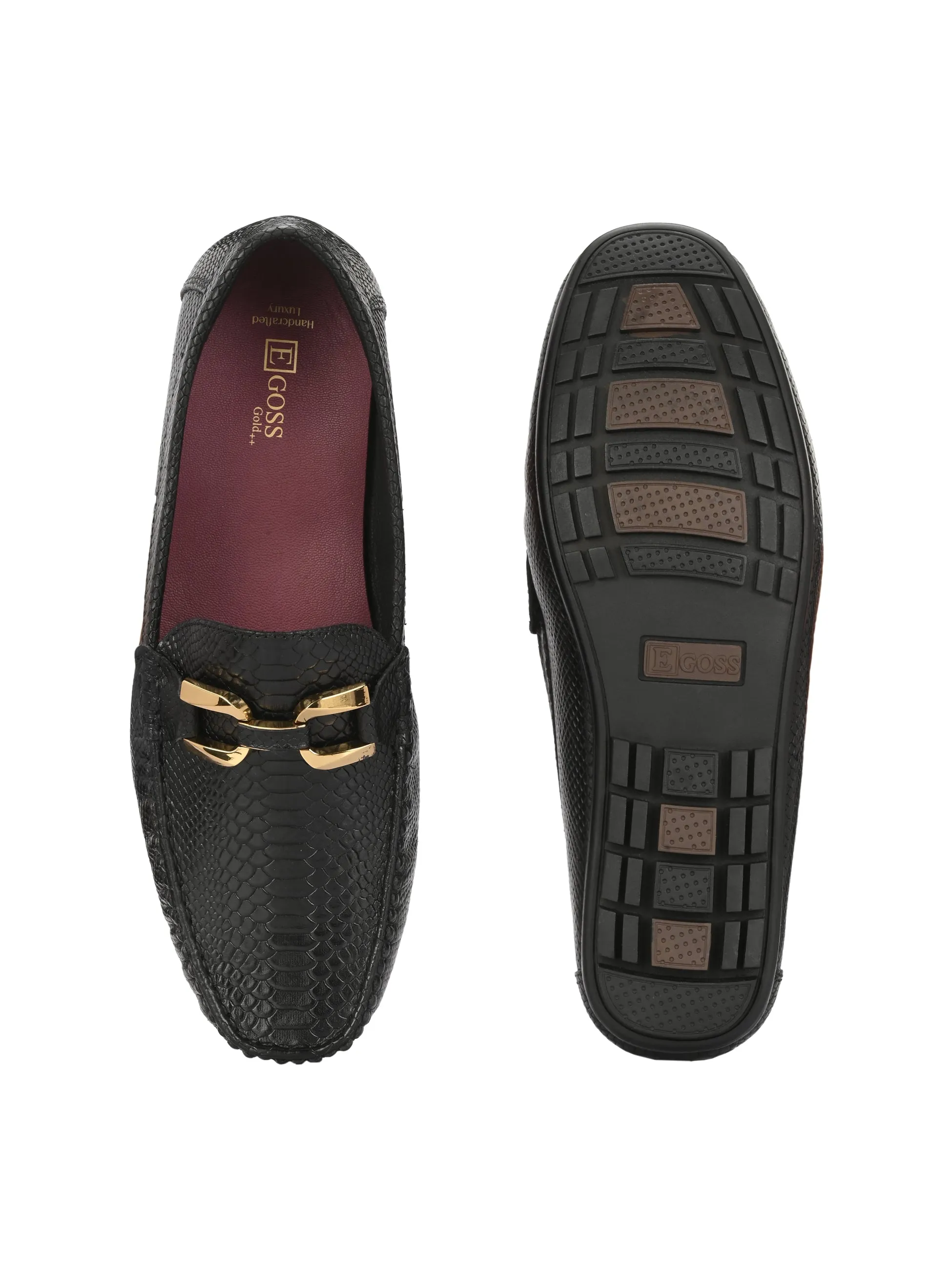 Egoss Platinum Loafers For Men
