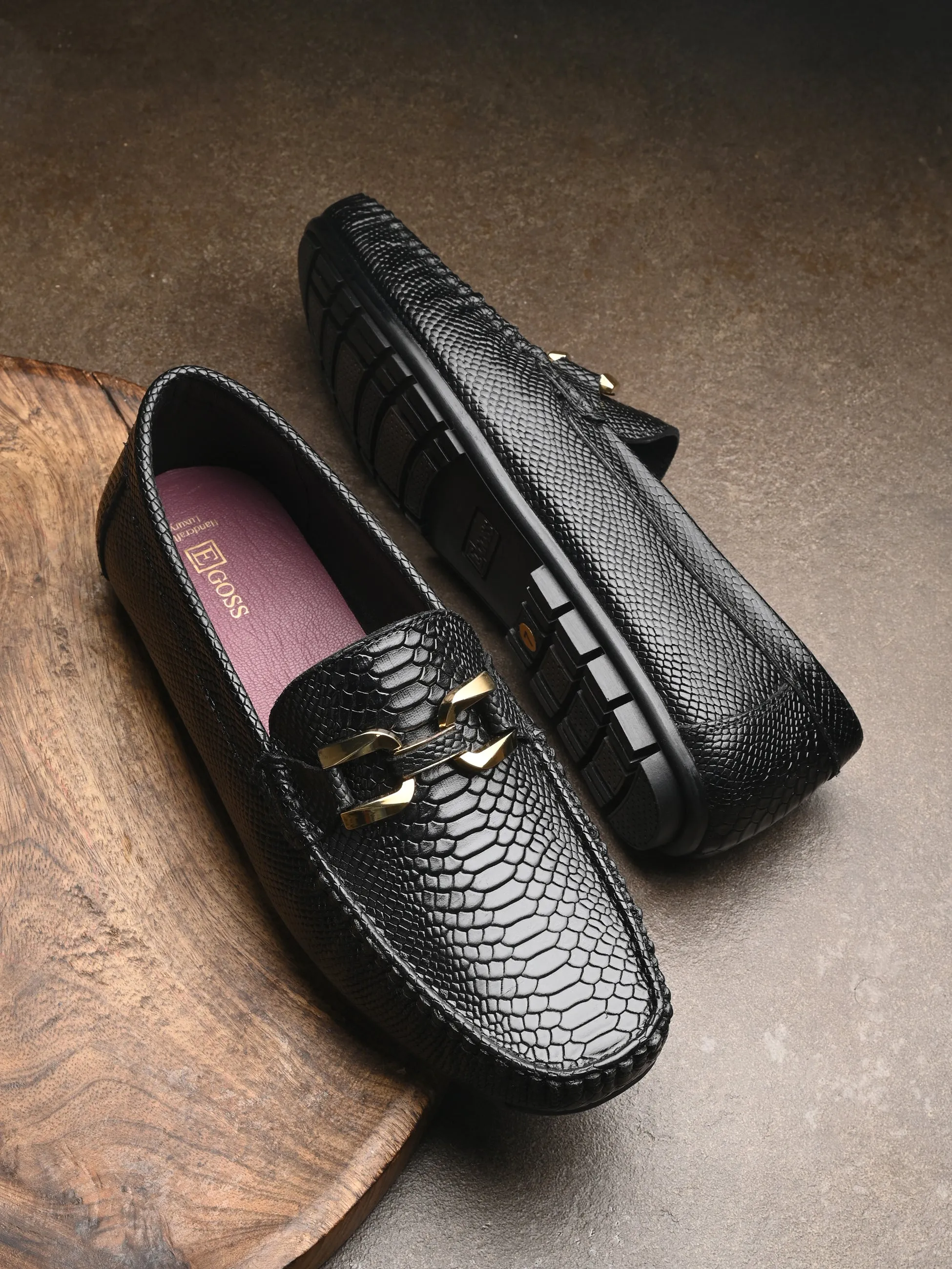 Egoss Platinum Loafers For Men