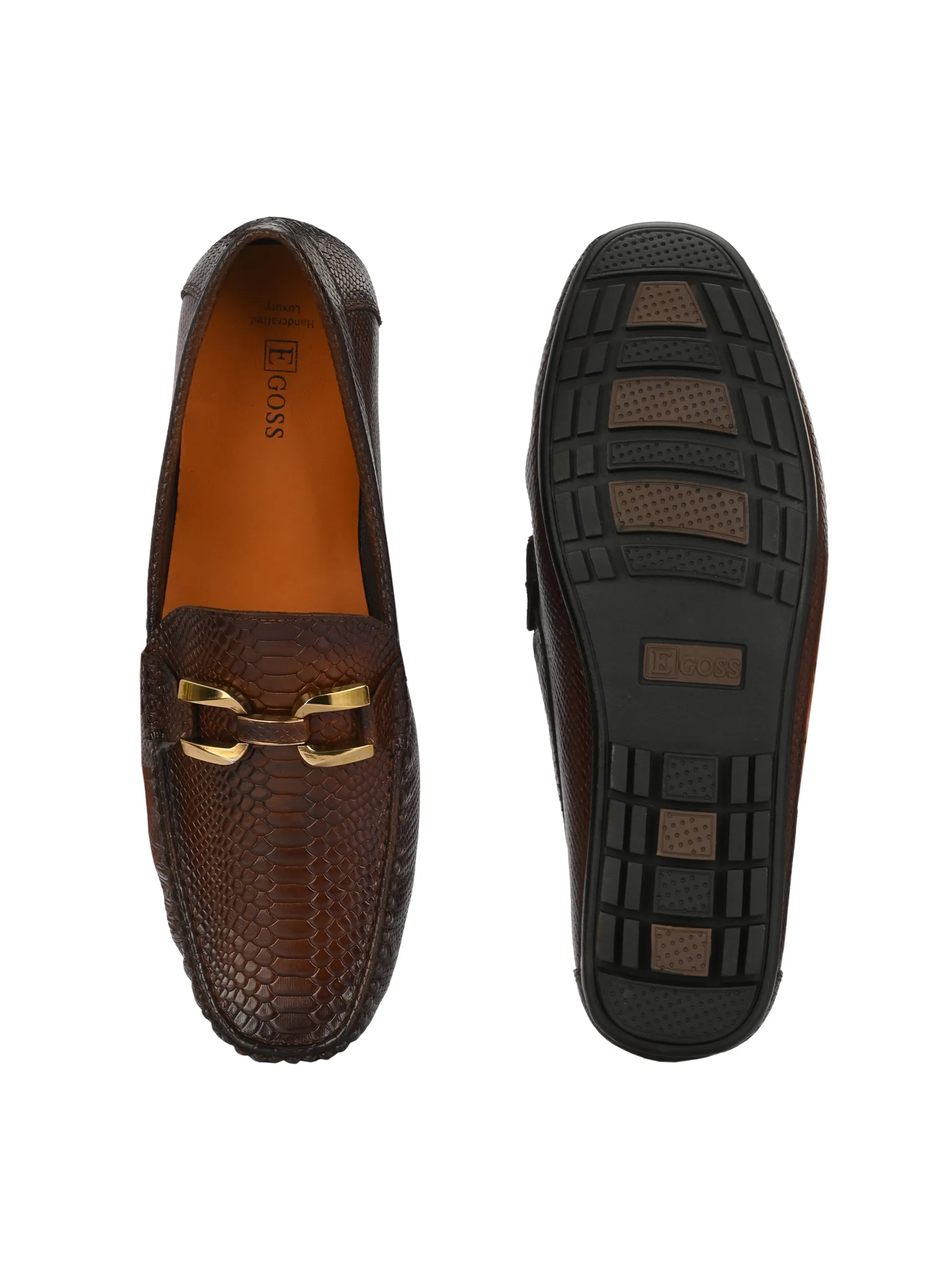 Egoss Platinum Loafers For Men