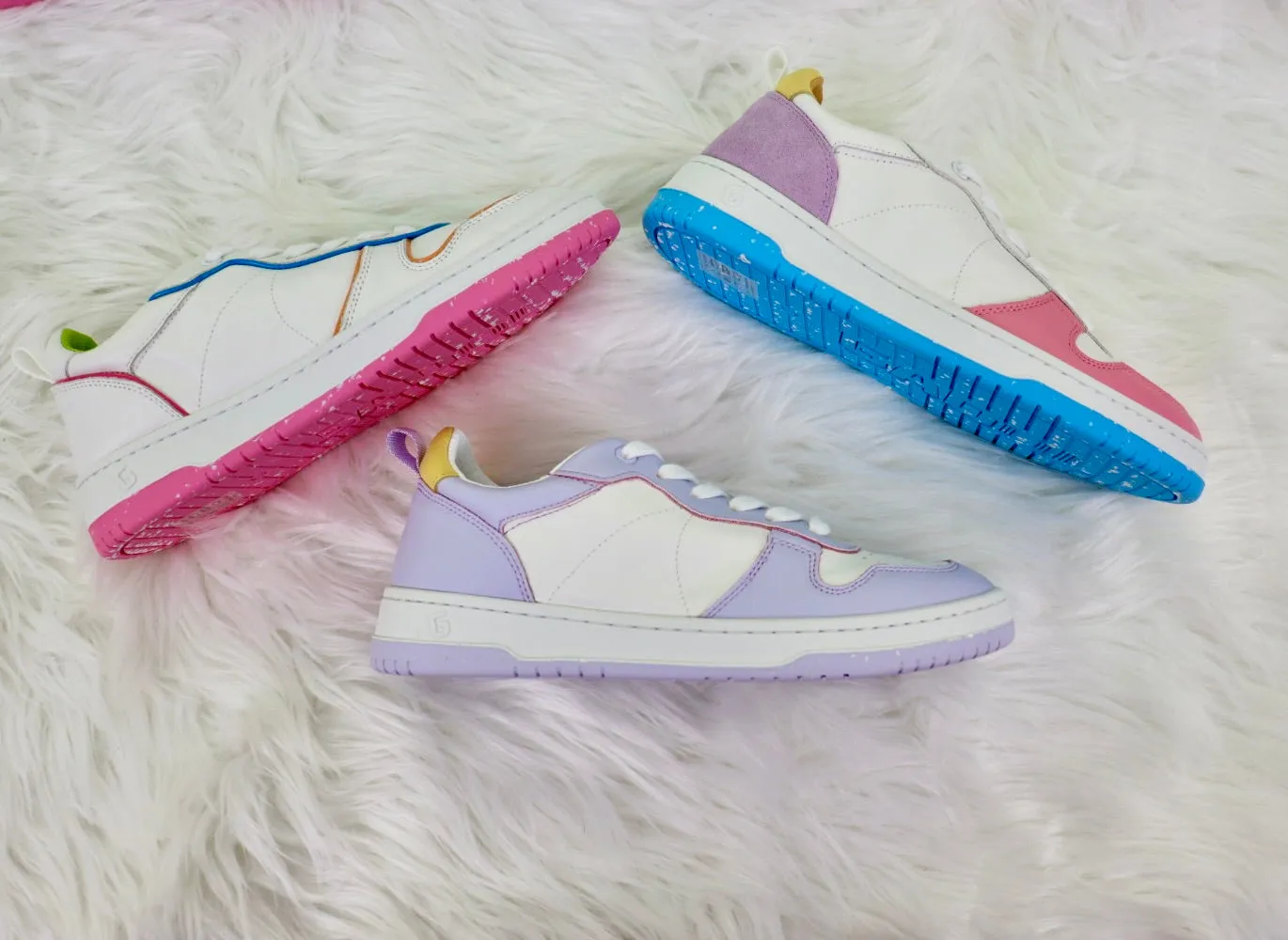 Gadol Sneaker in Lavender and Yellow