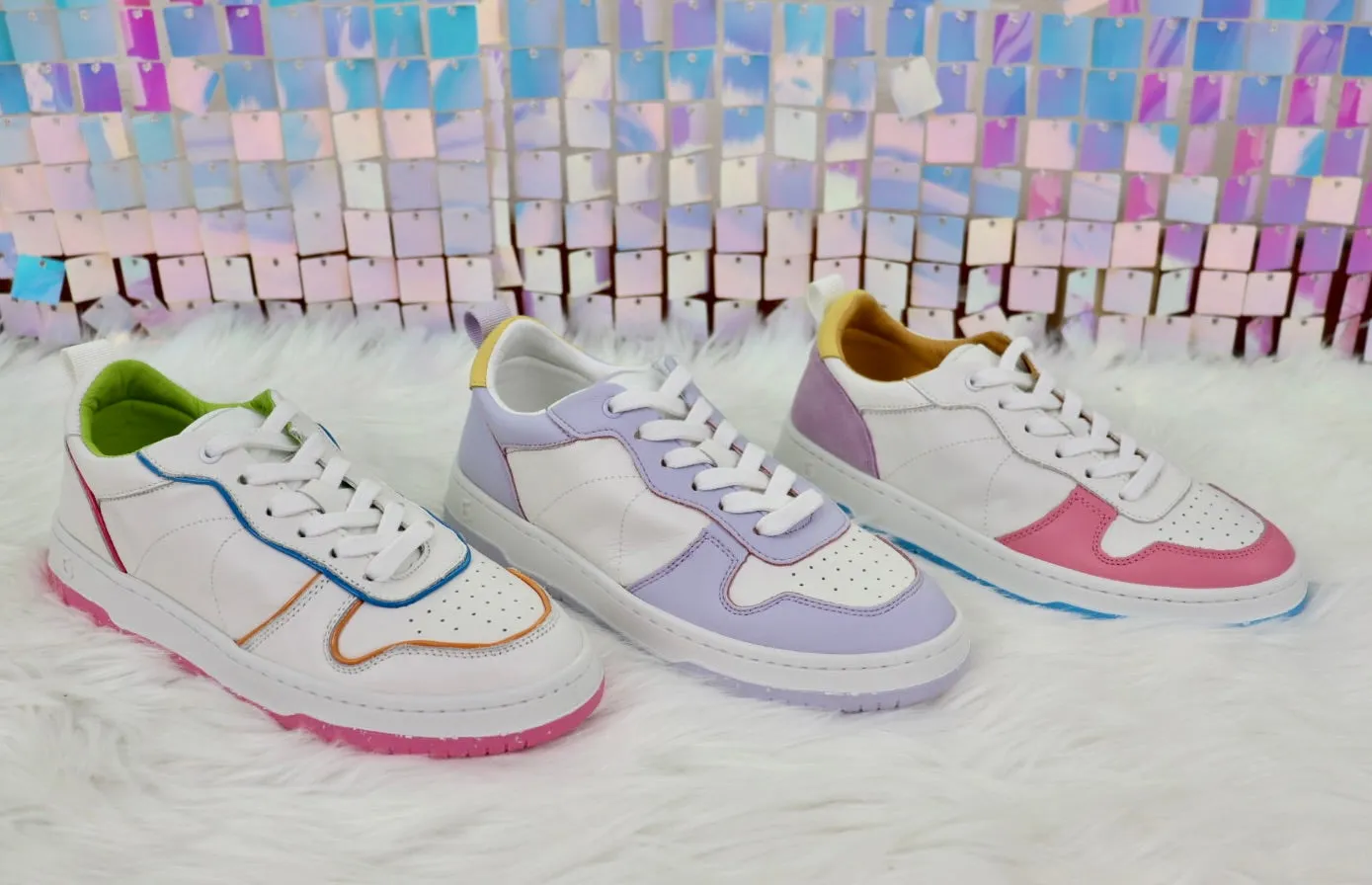 Gadol Sneaker in Lavender and Yellow
