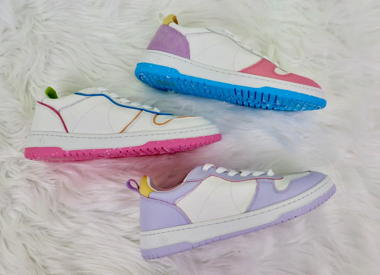 Gadol Sneaker in Lavender and Yellow