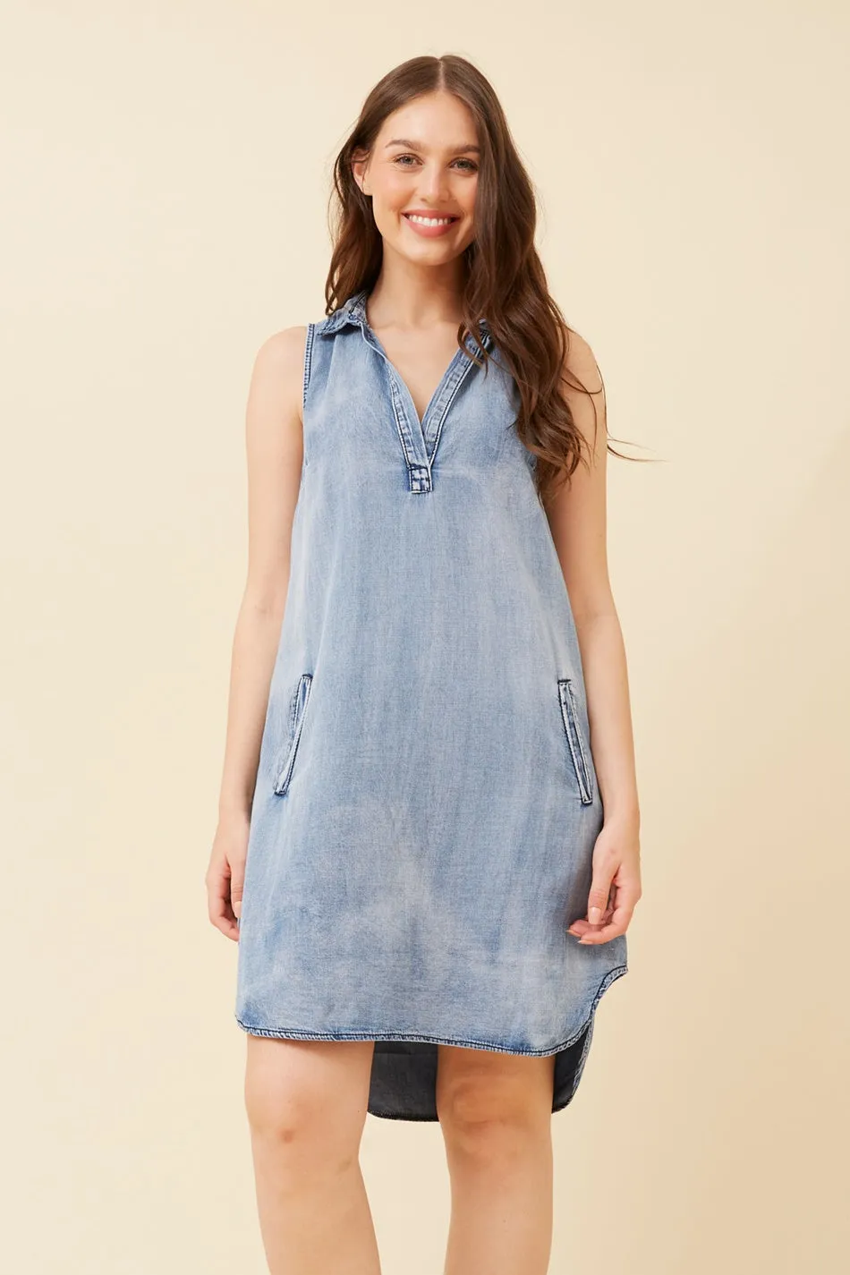 INEZ SLEEVELESS SHORT DRESS
