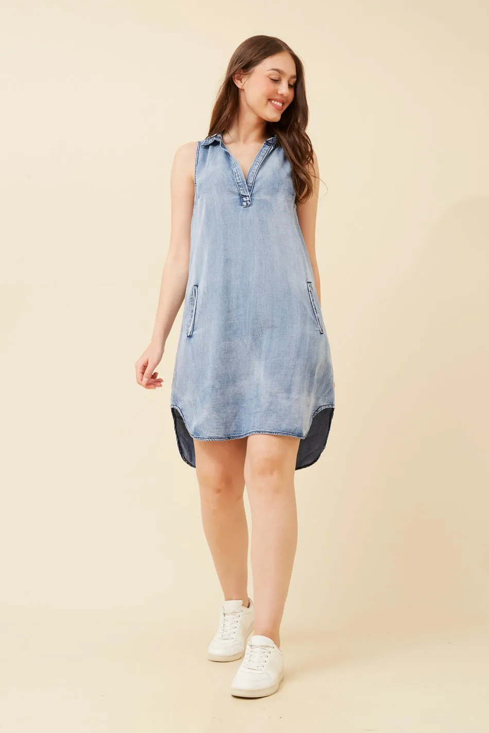 INEZ SLEEVELESS SHORT DRESS