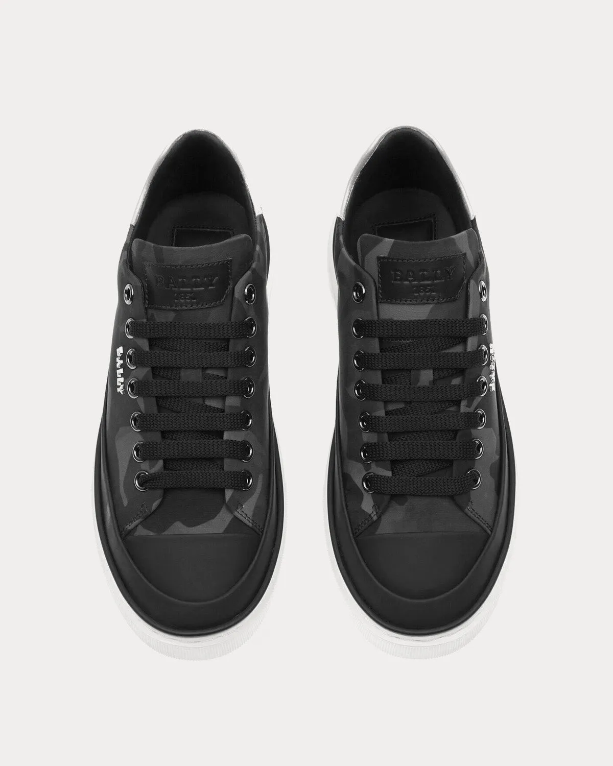 Maily Recycled Polyester & Leather Black Low Top Sneakers