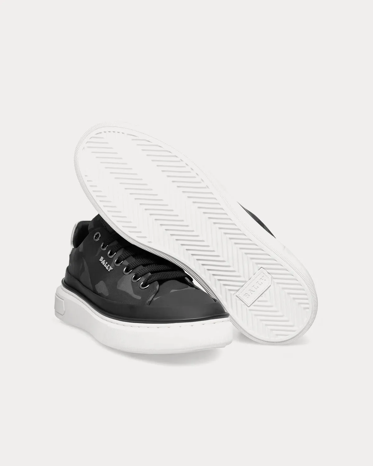 Maily Recycled Polyester & Leather Black Low Top Sneakers