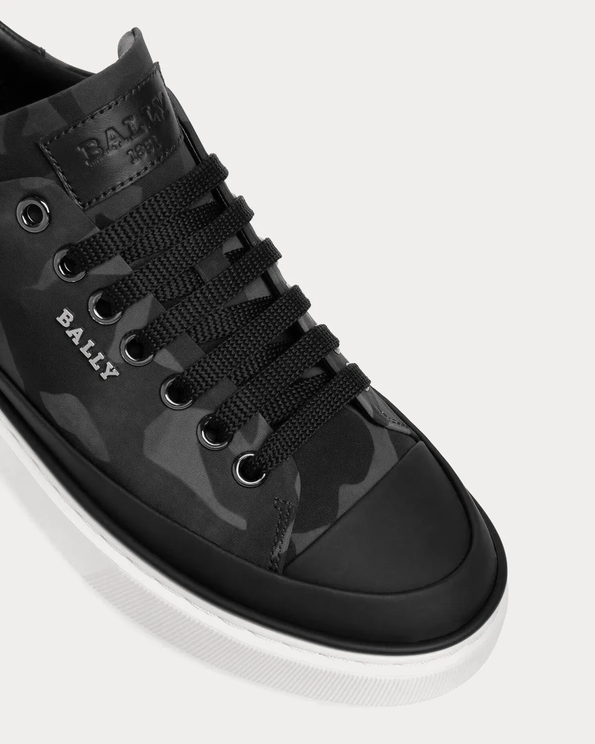 Maily Recycled Polyester & Leather Black Low Top Sneakers