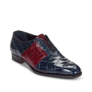 Mauri Men's Giardini Wonder Blue Ruby Red Oxfords 53169 (MA4321)