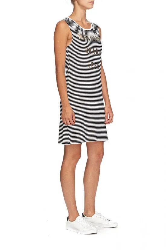 Mossimo Jemma Tank Dress Black/White 1M71BJ