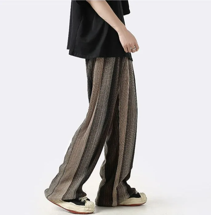 Multi Color Stripe Straight Fit Pants