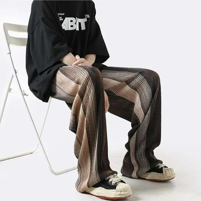 Multi Color Stripe Straight Fit Pants
