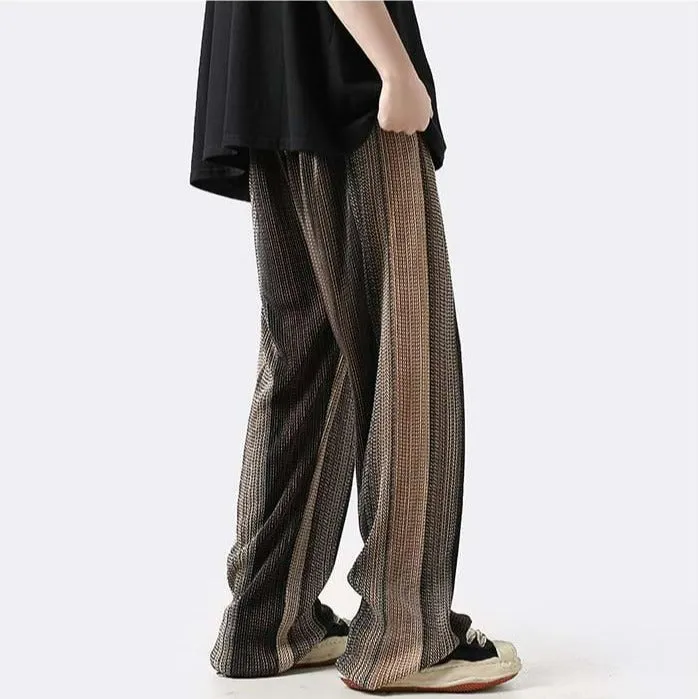 Multi Color Stripe Straight Fit Pants