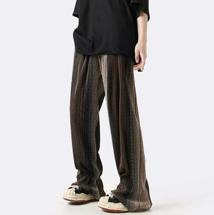 Multi Color Stripe Straight Fit Pants