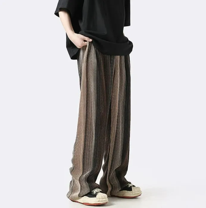 Multi Color Stripe Straight Fit Pants