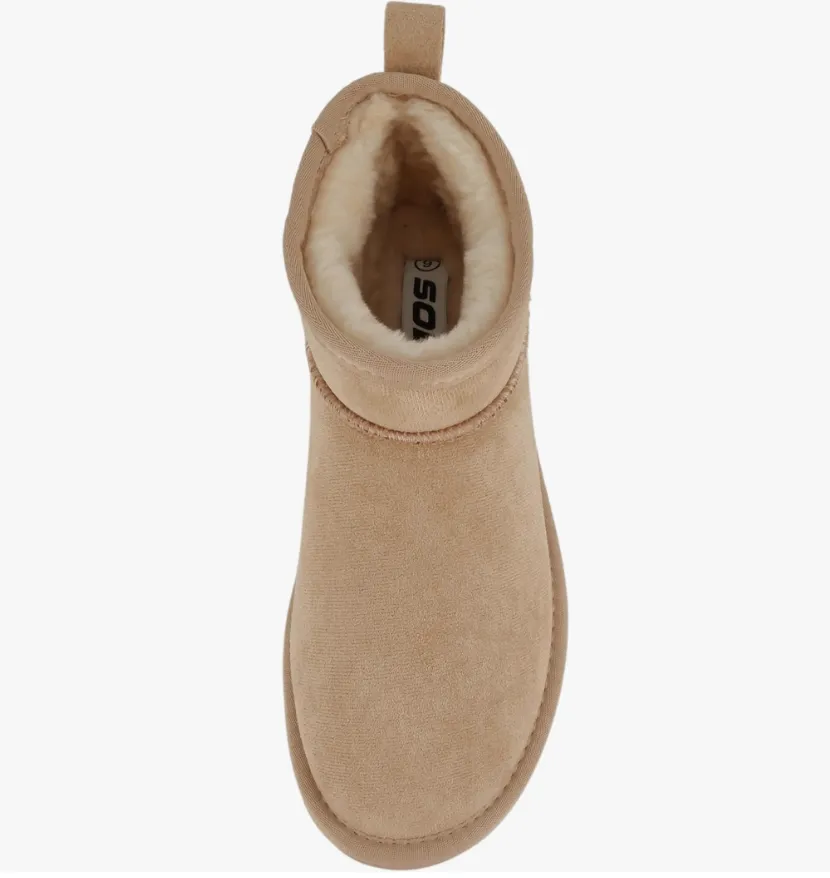 Mutual Taupe Slip On Snow Bootie