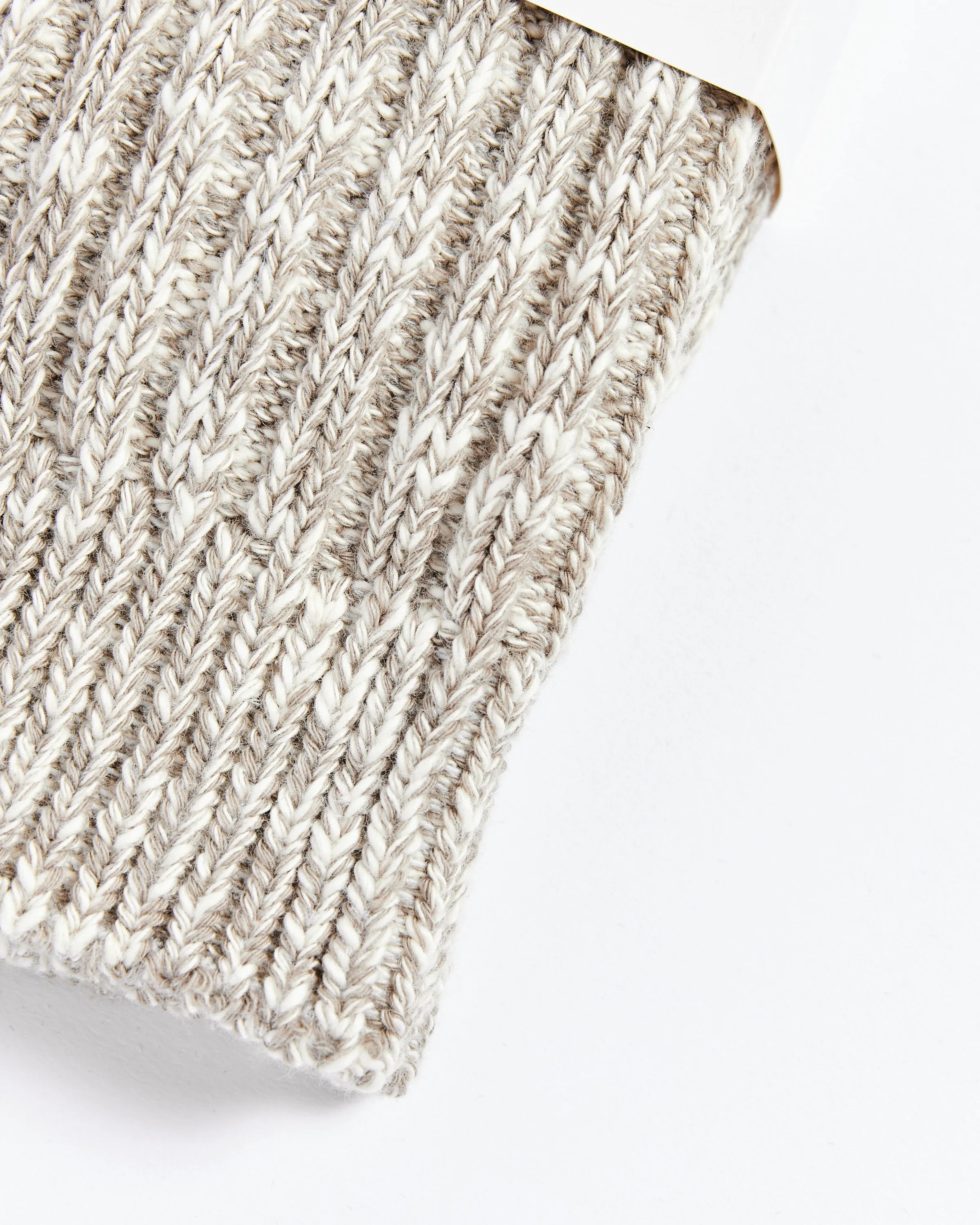 Organic Woven Sock in Fog