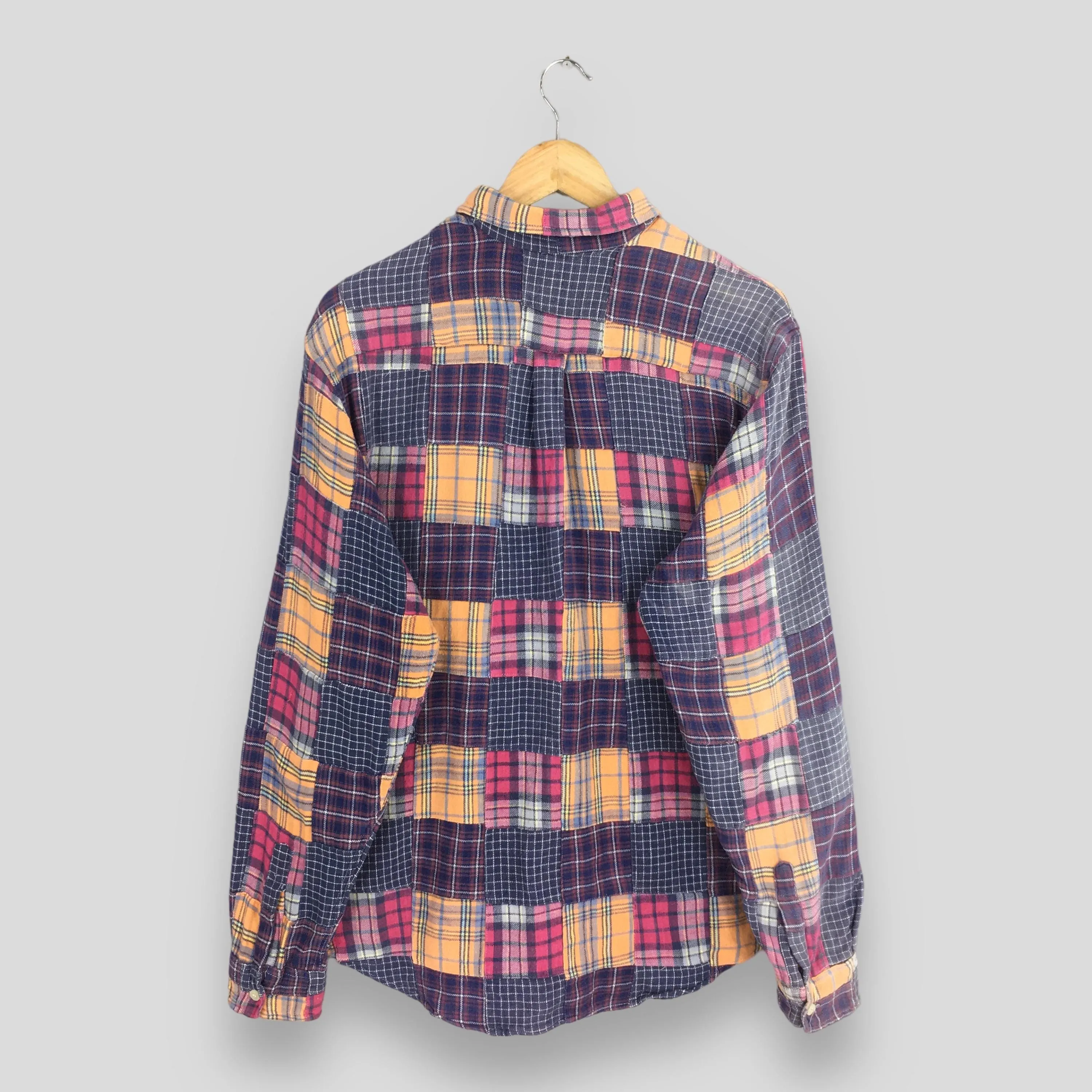 Patchwork Boro Flannel Multicolor Shirt Large