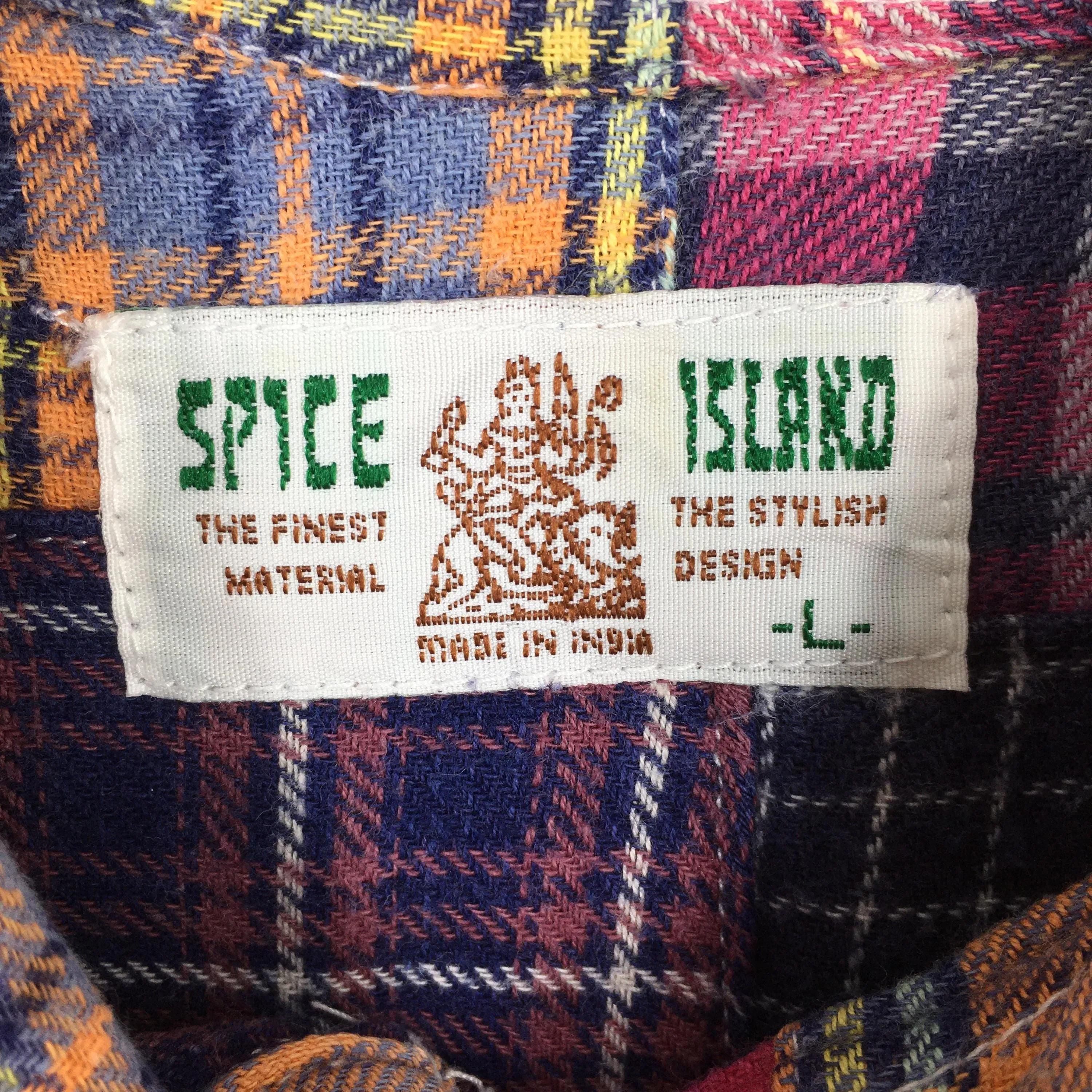 Patchwork Boro Flannel Multicolor Shirt Large