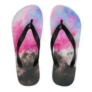 Pink Smoke Flip-Flops