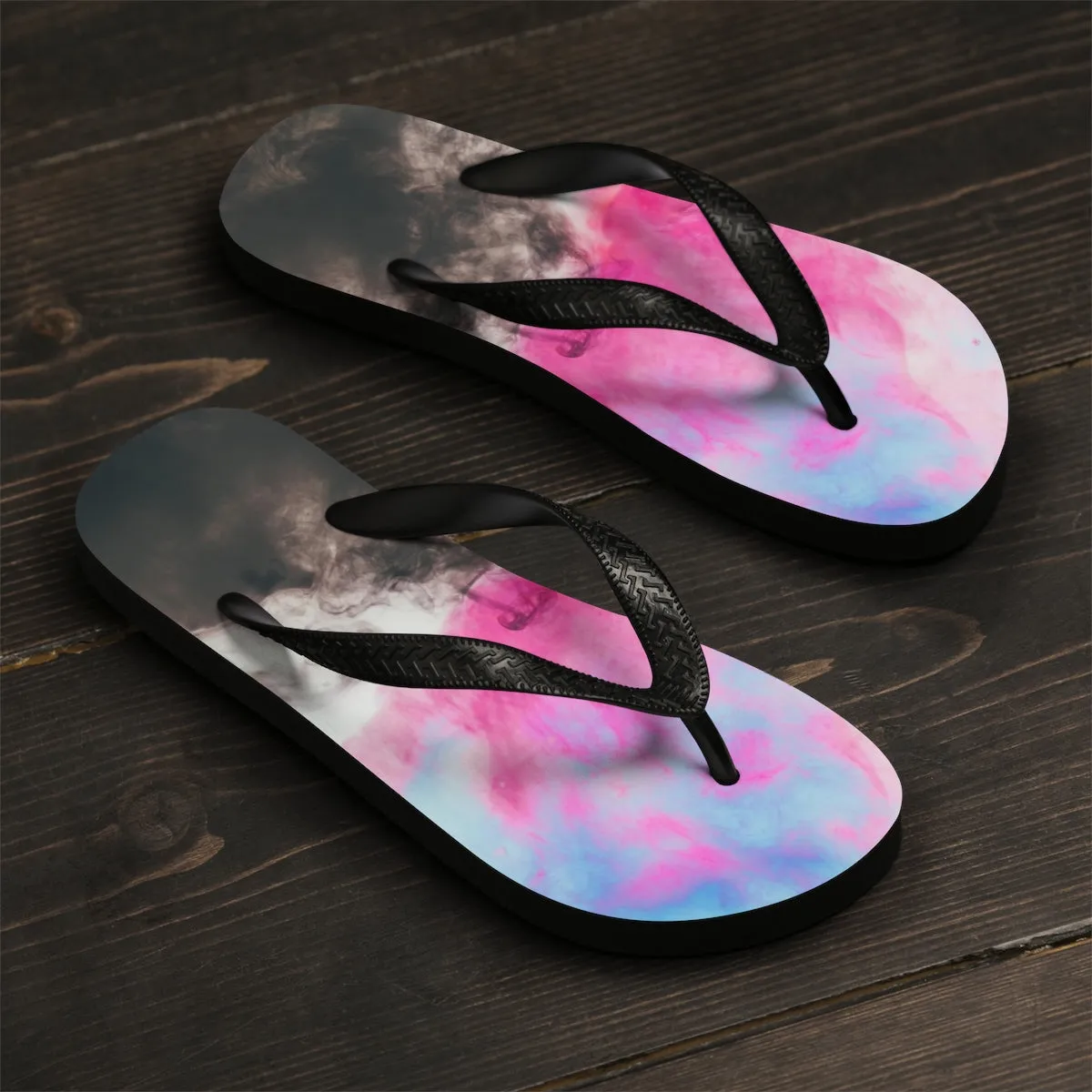 Pink Smoke Flip-Flops
