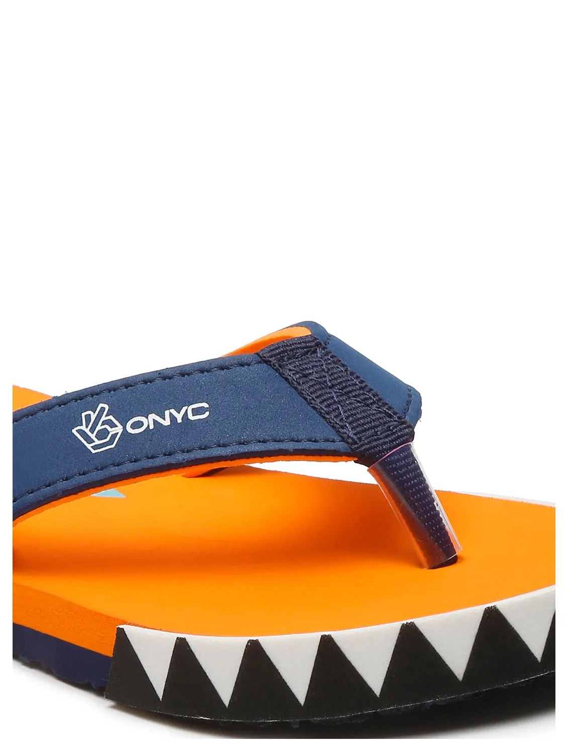 Premium Shark V-Shape Flip-flops With Foxing for Boys and Girls (Orange)