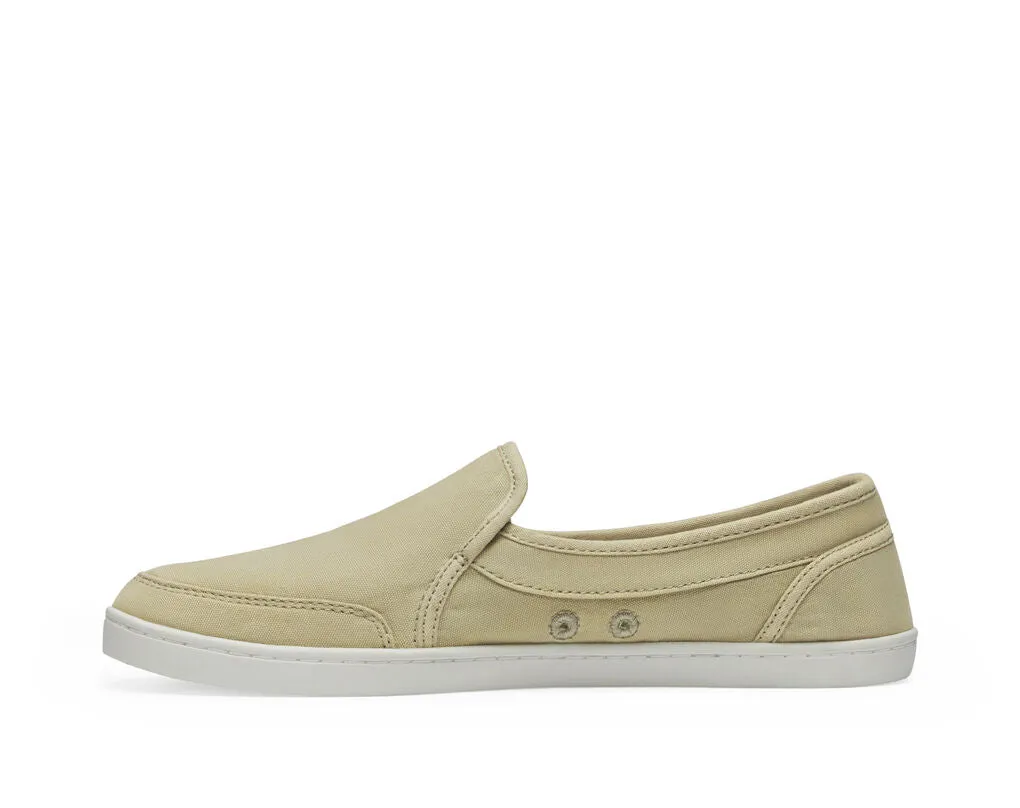 Sanuk Pair O Dice Natural Slip On Rounded Closed Toe Distressed Flat Sneakers