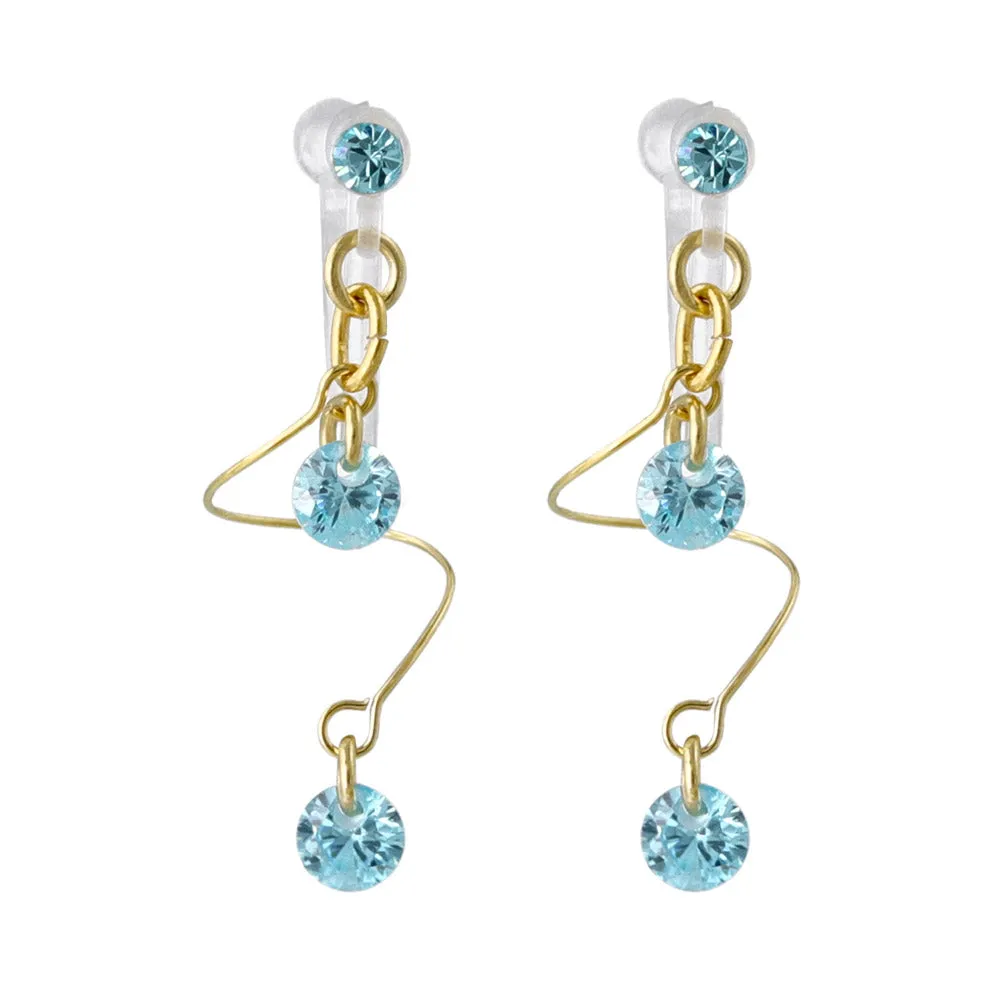 Stone Spiral Invisible Clip Ons