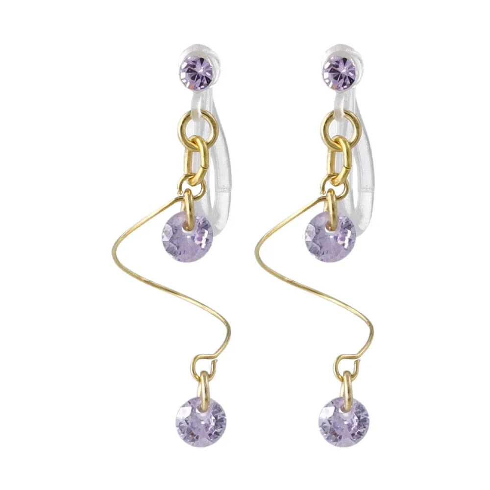 Stone Spiral Invisible Clip Ons