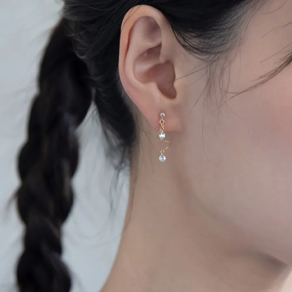 Stone Spiral Invisible Clip Ons