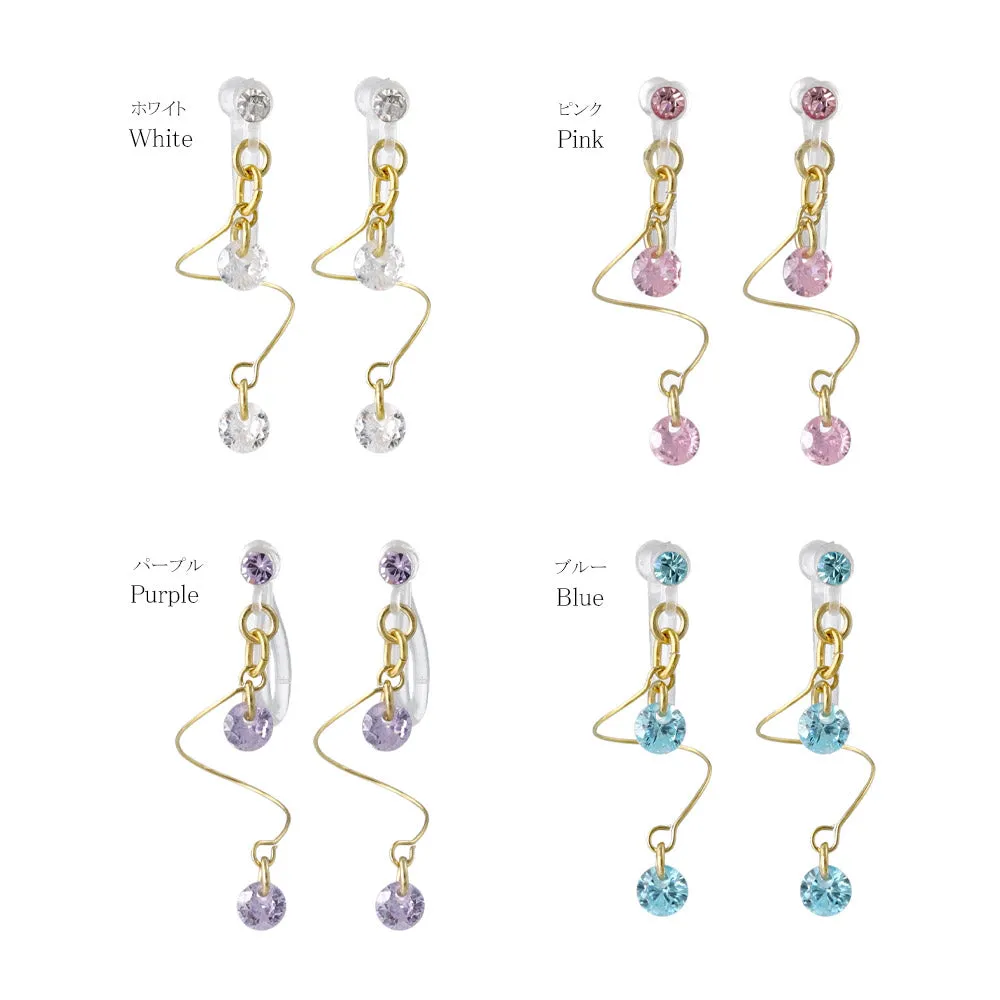 Stone Spiral Invisible Clip Ons