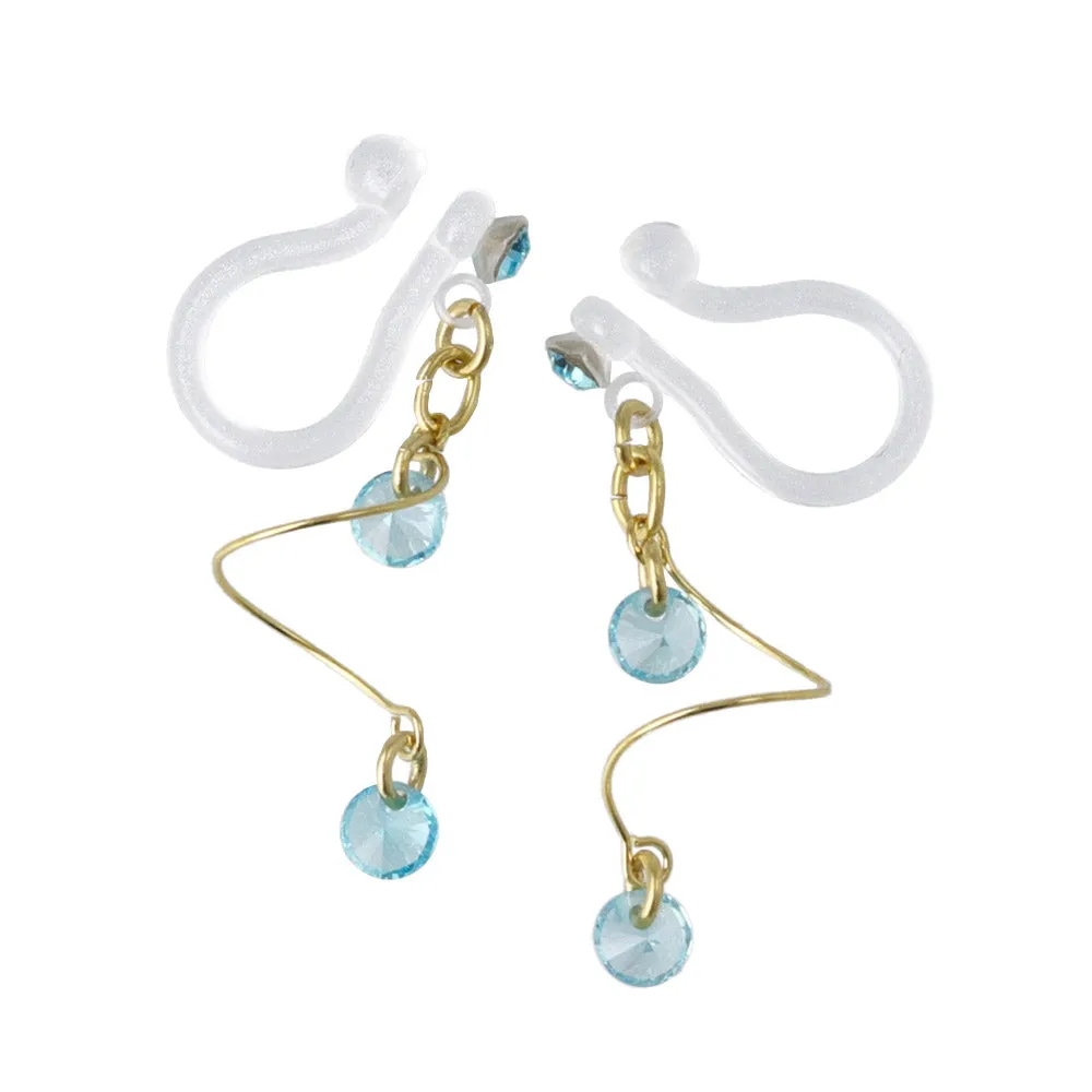 Stone Spiral Invisible Clip Ons