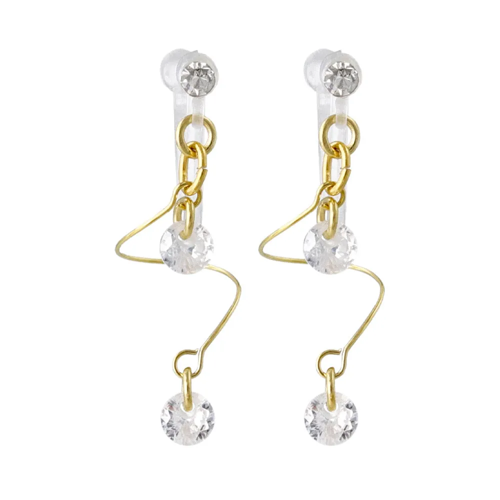 Stone Spiral Invisible Clip Ons