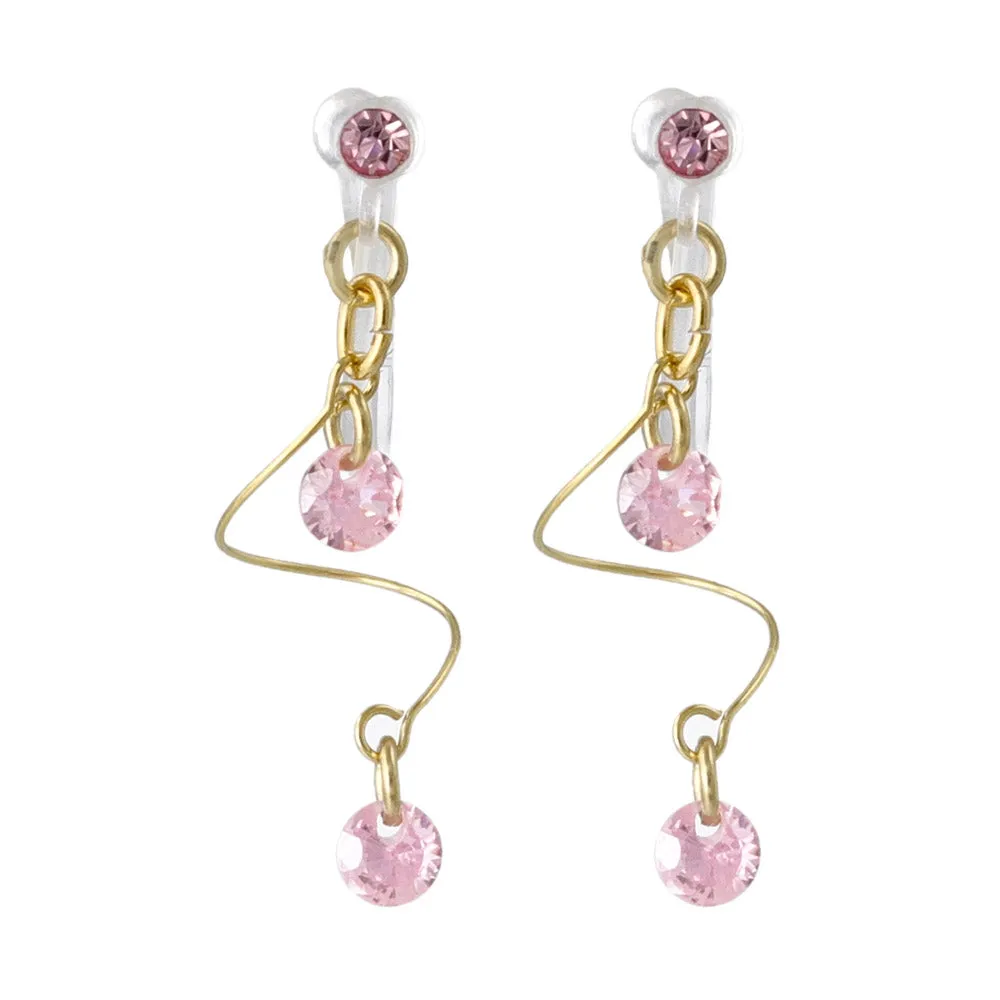 Stone Spiral Invisible Clip Ons