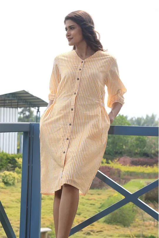 Tina Yellow Striped Dress