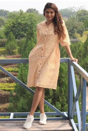 Tina Yellow Striped Dress