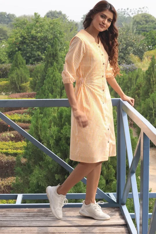 Tina Yellow Striped Dress