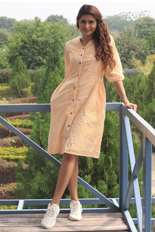 Tina Yellow Striped Dress