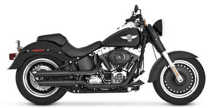 Vance & Hines Twin Slash 3" Slip-Ons - Black (Harley Davidson)